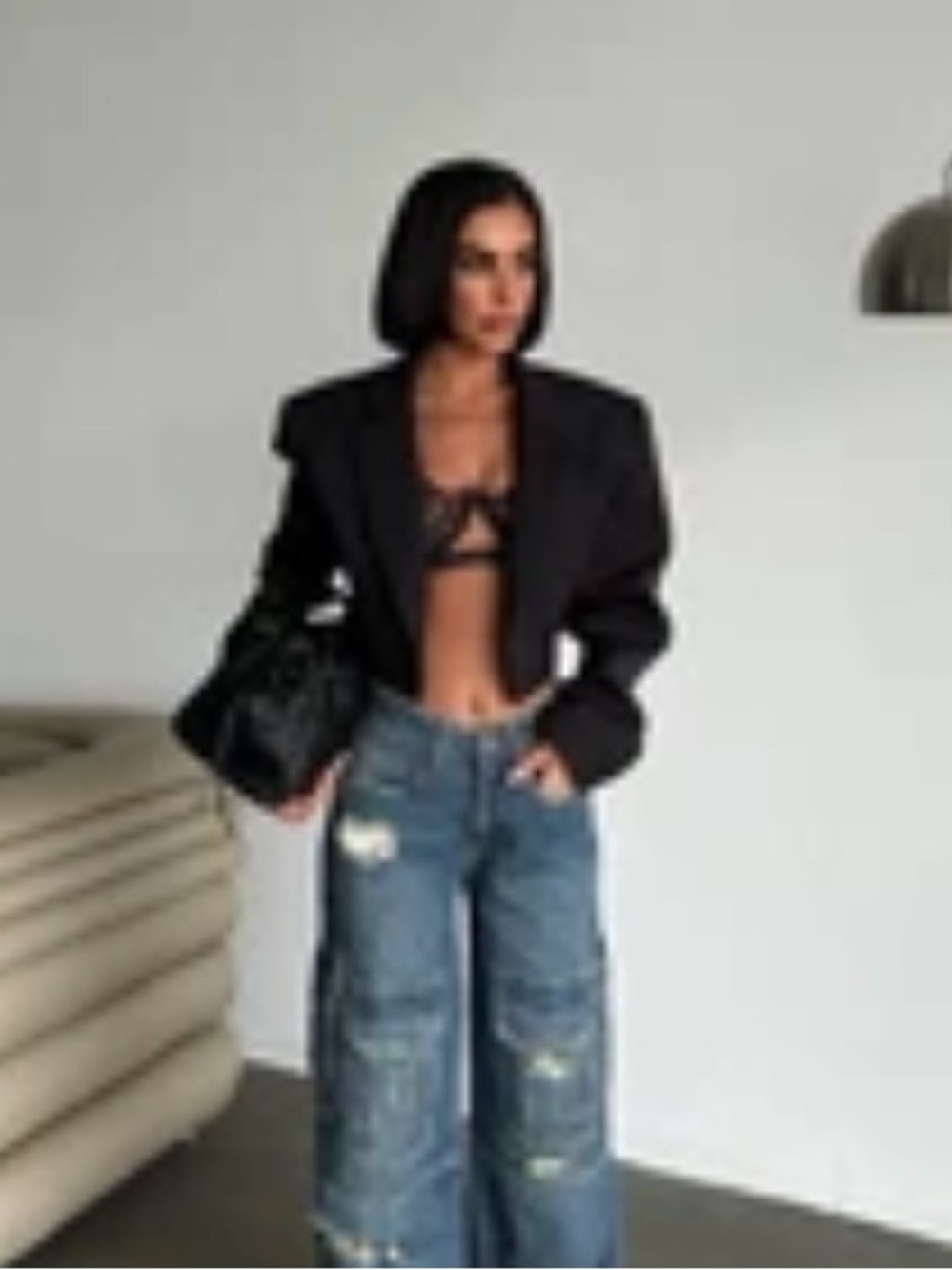 Piral Distressed Wide-Leg Jeans
